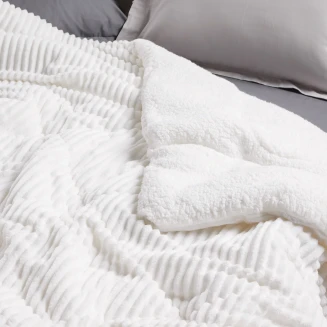 Κουβερτοπάπλωμα Υπέρδιπλο 220x240 Das Home Sherpa 1364 White