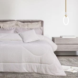 Κουβερτοπάπλωμα Υπέρδιπλο 220x240 Das Home Sherpa 1364 White