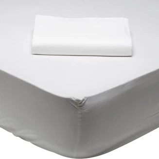 Σεντόνι Μεμονωμένο Υπέρδιπλο Με Λάστιχο 160x200+35 Das Home 1001 Artic White