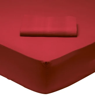 Σεντόνι Μεμονωμένο Μονό Με Λάστιχο 100x200+35 Das Home 1014 Μπορντώ
