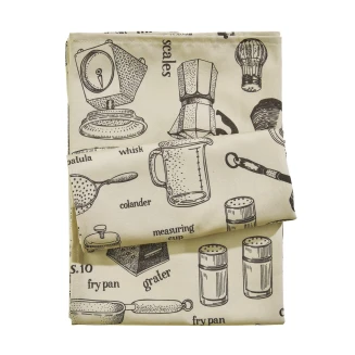 Τραπεζομάντηλο 140x180 Das Home 721 Κρέμ-Μαύρο