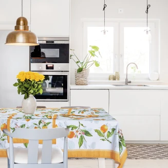 Τραπεζομάντηλο 140x180 Das Home 724 Κίτρινο-Λευκό-Πράσινο