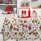 DAS HOME CHRISTMAS ΤΡΑΠΕΖΟΜΑΝΤΗΛΟ 140Χ180 0624 ΚΟΚΚΙΝΟ, ΜΠΕΖ, ΧΡΥΣΟ
