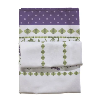 Τραπεζομάντηλο 140x220 Das Home 722 Λευκό-Μώβ-Πράσινο