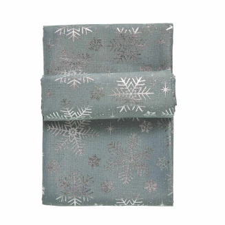 Τραπεζομάντηλο Χριστουγεννιάτικο 140x220 Das Home 714 Ασημί-Γκρί