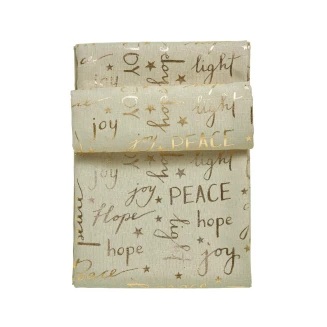 Τραπεζομάντηλο Χριστουγεννιάτικο 140x220 Das Home 715 Μπέζ-Χρυσό