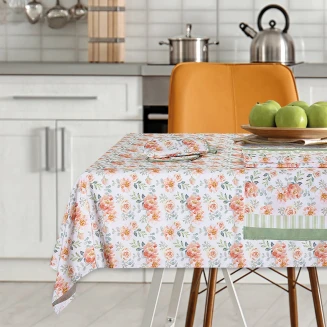 Τραβέρσα Runner 45x140 Das Home 720 Λευκό-Πράσινο-Σομόν