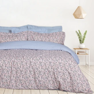 Σεντόνια Σετ  Μονά Με Λάστιχο 120x200+35 Das Home 5427 Salmon-White