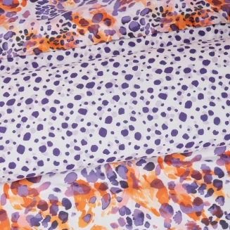 Σεντόνια Σετ Μονά Με Λάστιχο 120x200+35 Das Home 5430 Orange-Purple