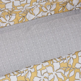 Σεντόνια Σετ Μονά Με Λάστιχο 120x200+35 Das Home Casual 5432 Ochre-White
