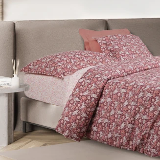 Σεντόνια Σετ Μονά Με Λάστιχο 120x200+35 Das Home Casual 5433 Bordeaux-Nude