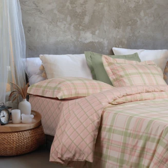 Das Home Σετ Σεντονια Μονα Με Λαστιχο Casual 5443 Mint, Pink 120x200+35