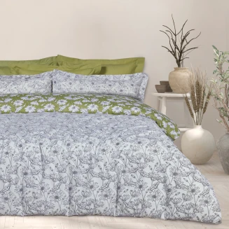 Σεντόνια Σετ Μονά 170x260 Das Home Happy 9670 Ivory-Olive