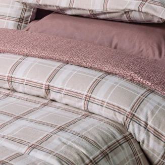 Σεντόνια Σετ Υπέρδιπλα 230x260 Das Home Happy Flannel 9701 Taupe