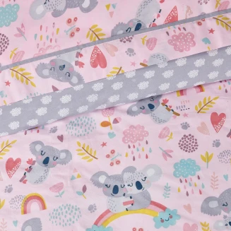 Σεντόνια Σετ Μονά 170x260 Das Home Kids 4934 Grey-Pink