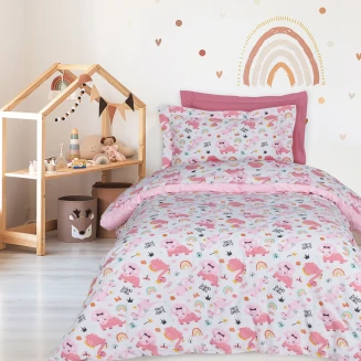 Σεντόνια Σετ Μονά 170x260 Das Home Kids 4936 Pink-White