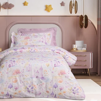 Σεντόνια Σετ Μονά 120x200+35 Das Kids 4989 Lilac