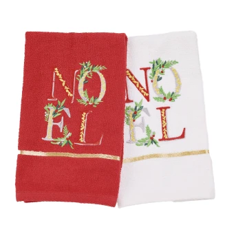 Ποτηρόπανα Σετ Christmas 2 Τεμαχίων 30x50 Das Home 0813 Red-White