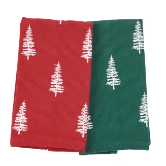 Ποτηρόπανα Σετ Christmas 2 Τεμαχίων 30x50 Das Home 0815 Green-Red