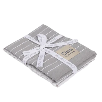 Ποτηρόπανα Σετ 2 Τεμαχίων 30x50 Das Home 0824 Grey-White