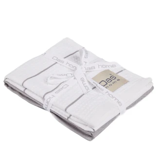 Ποτηρόπανα Σετ 2 Τεμαχίων 30x50 Das Home 0829 Grey-White
