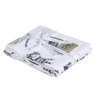 Ποτηρόπανα Σετ 2 Τεμ. 40x60 Das Home 0735 Grey-White