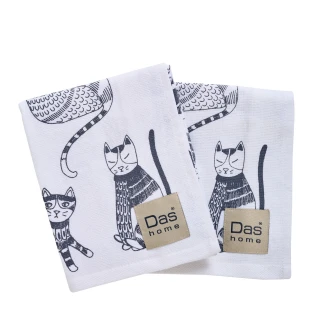 Ποτηρόπανα Σετ 2 Τεμ. 40x60 Das Home 0735 Grey-White