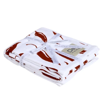 Ποτηρόπανα Σετ 2 Τεμ. 40x60 Das Home 0736 Bordeaux-White