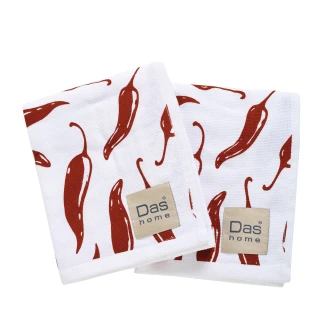 Ποτηρόπανα Σετ 2 Τεμ. 40x60 Das Home 0736 Bordeaux-White