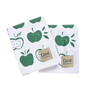 Ποτηρόπανα Σετ 2 Τεμ. 40x60 Das Home 0739 Green-White