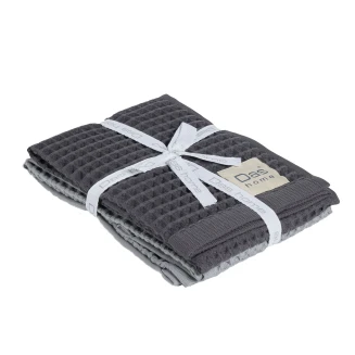 Ποτηρόπανα Σετ 2 Τεμαχίων 40x60 Das Home 801 Grey