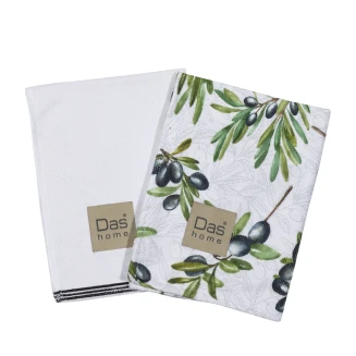 Σετ Ποτηρόπανα Κουζίνας 2 Τεμαχίων 40x65 Das Home 0635 Πολύχρωμο