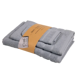 Πετσέτες Σετ 3 Τεμαχίων Das Home Best 0701 Dusty Blue