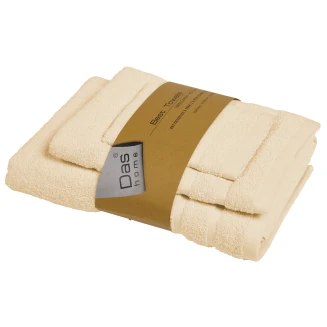 Πετσέτες Σετ 3 Τεμαχίων Das Home Best 702 Cream