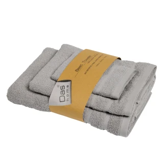 Πετσέτες Σετ 3 Τεμαχίων Das Home Best 704 Grey