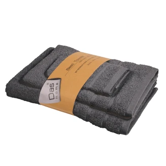 Πετσέτες Σετ 3 Τεμαχίων Das Home Best 705 Dark Grey