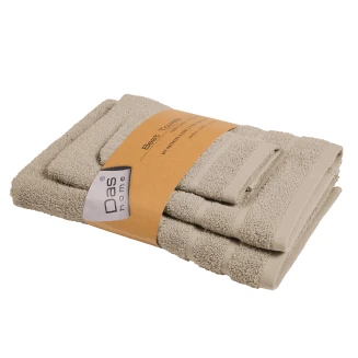 Πετσέτες Σετ 3 Τεμαχίων Das Home Best 706 Taupe