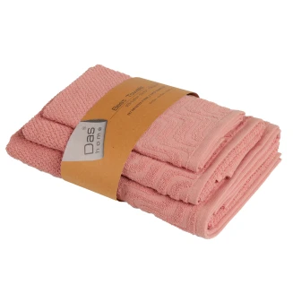 Πετσέτες Σετ 3 Τεμαχίων Das Home Best 0883 Pink
