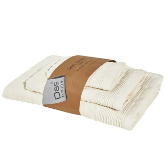 Σετ Πετσέτες 3 Τεμ. Das Home Best 684 Ιβουάρ