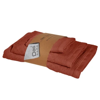 Σετ Πετσέτες 3 Τεμ. Das Home Best 685 Τερακότα