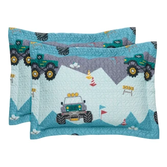 Μαξιλαροθήκες Σετ 50x70+5 Das Home Kids 4926 Green-Grey