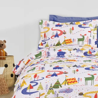 Μαξιλαροθήκες Σετ 50x70+5 Das Home Kids 4927 Blue-Green-White