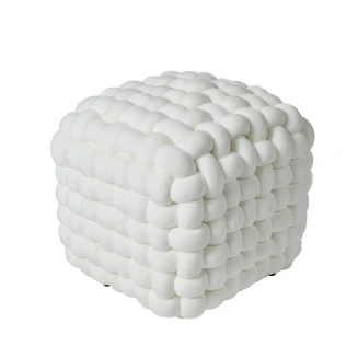 Διακοσμητικό Πουφ 43x43x40 Das Home 2275 White