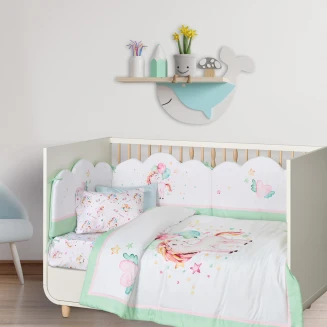 Πάντα Κούνιας 45x195 Das Home Baby Fun Digital Print 4919 Mint-Pink-White