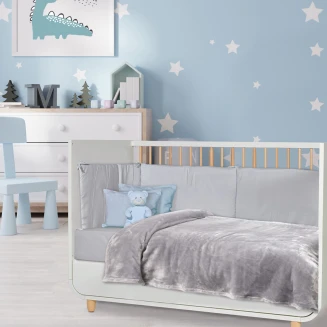 Κουβέρτα Velour Κούνιας 110x150 Das Home Baby Relax 1342 Γκρί