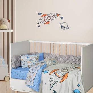 Κουβέρτα Fleece Κούνιας 110x150 Das Home Baby Fun 4912 Blue-Grey-Orange