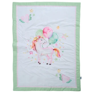 Πάπλωμα Κούνιας 110x150 Das Home Baby Fun Digital 4919 Mint-Pink-White
