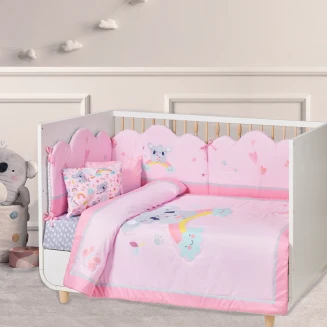 Κουβερλί Κούνιας 110x150 Das Home Baby Fun 4934 Grey-Pink