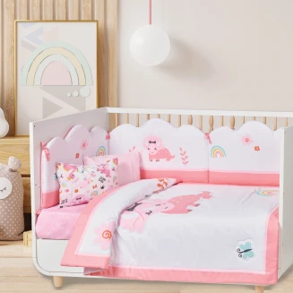 Κουβερλί Κούνιας 110x150 Das Home Baby Fun 4936 Pink-White