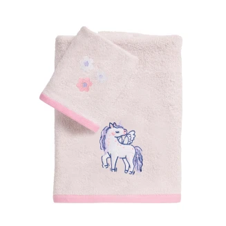 Πετσέτες Σετ 2 Τεμαχίων Κεντητές Das Kids 4988 Lilac